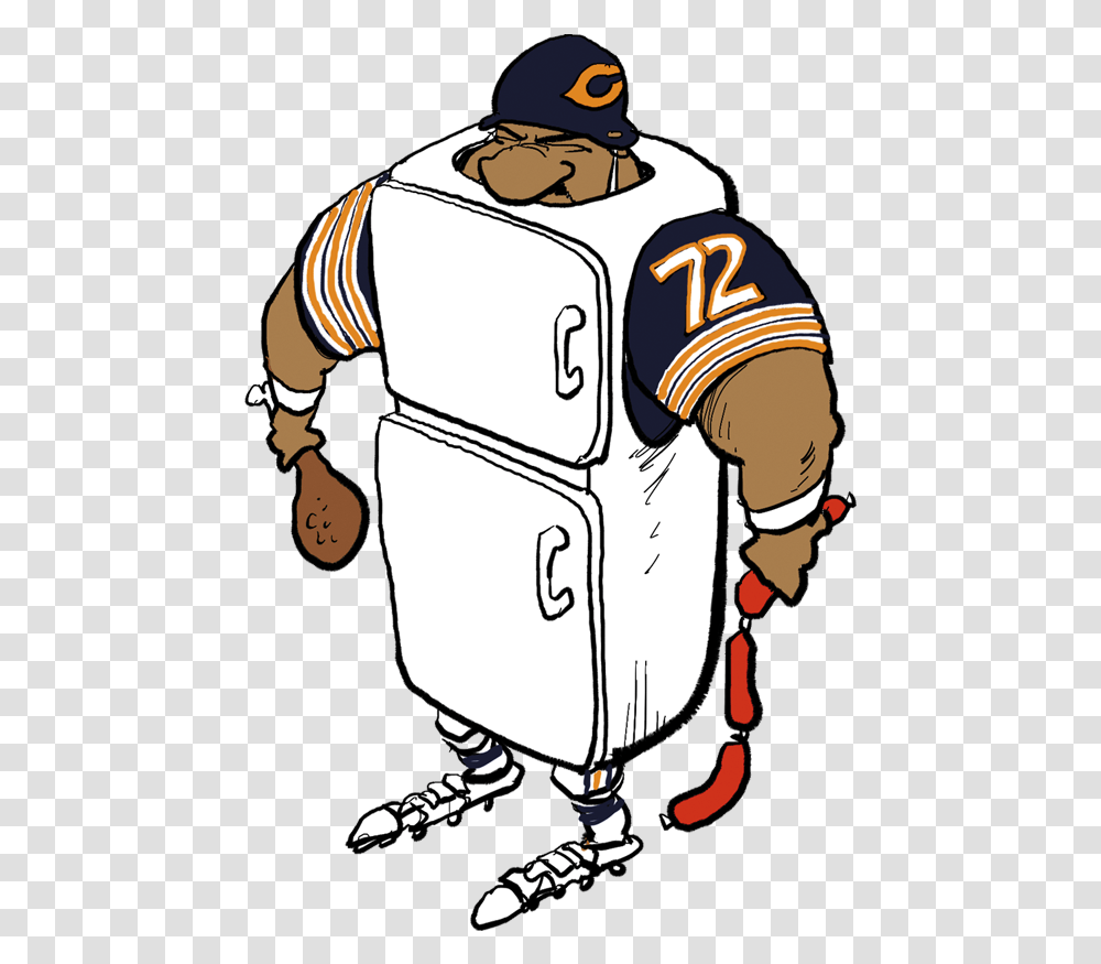 Football Bowl Oregon Ducks Player William The Refrigerator Perry Cartoon, Person, Clothing, Bag, Hug Transparent Png
