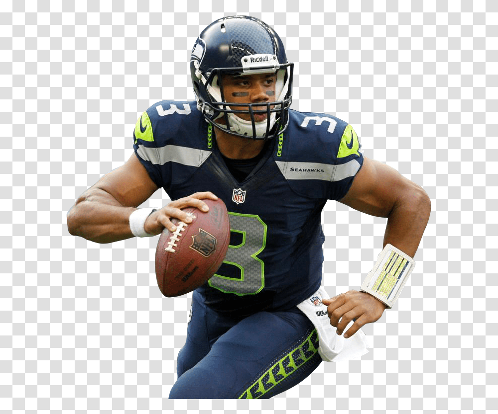 Football Broncos Mobile Nfl Bowl Madden Denver Clipart Seattle Seahawks Player, Helmet, Person, Rugby Ball Transparent Png