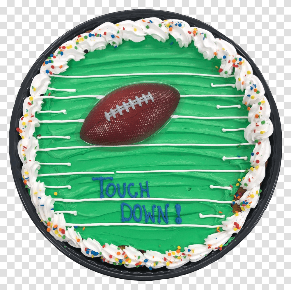 Football Cookie Cake, Icing, Cream, Dessert, Food Transparent Png