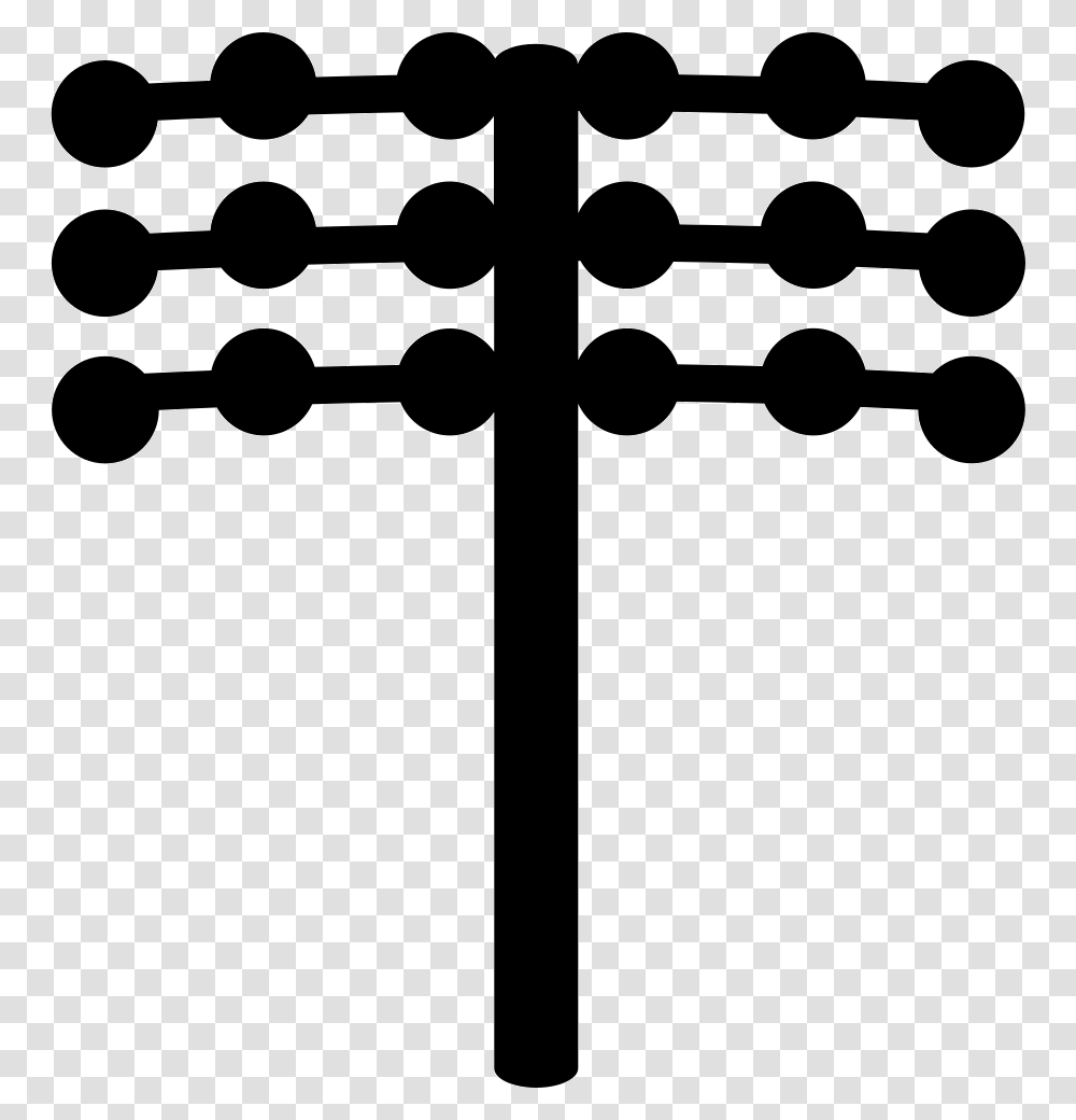 Football Court Illumination Lamps Circle, Cross, Utility Pole, Cable Transparent Png