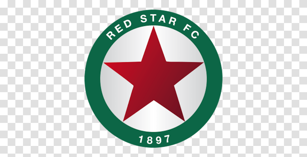 Football France Red Star Club Background, Symbol, Star Symbol, Logo, Trademark Transparent Png
