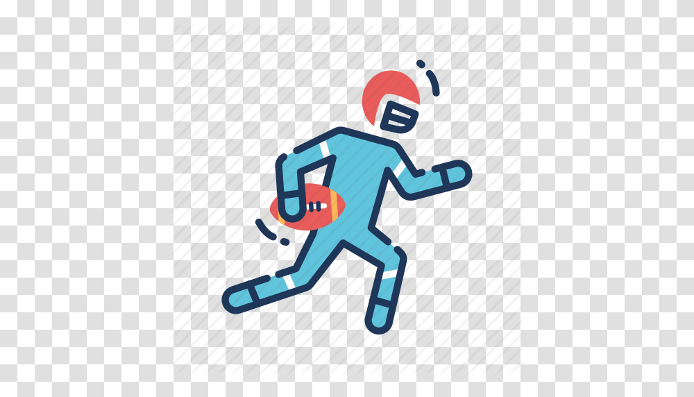 Football Game Player Quarterback Rugby Sports Super Bowl Icon, Pedestrian, Cricket Transparent Png