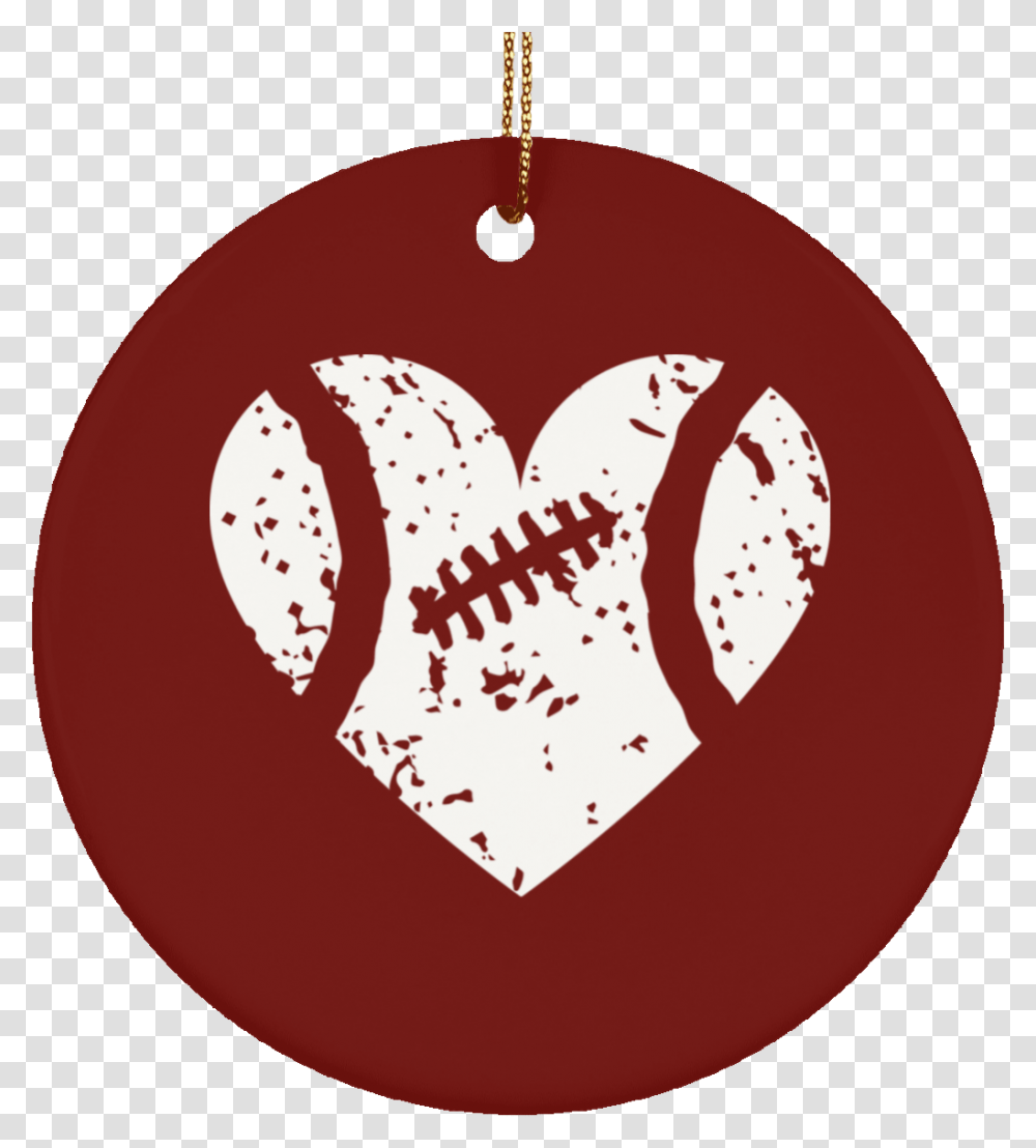 Football Heart Distressed Svg, Ornament, Tree, Plant Transparent Png