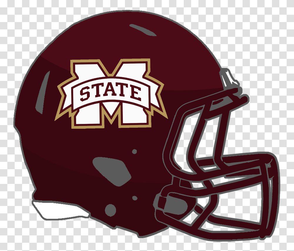 Football Helmet Outline Mississippi State University, Apparel, American Football, Team Sport Transparent Png