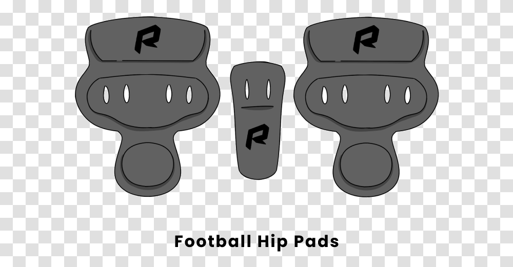 Football Hip Pads Cartoon, Electronics, Number Transparent Png