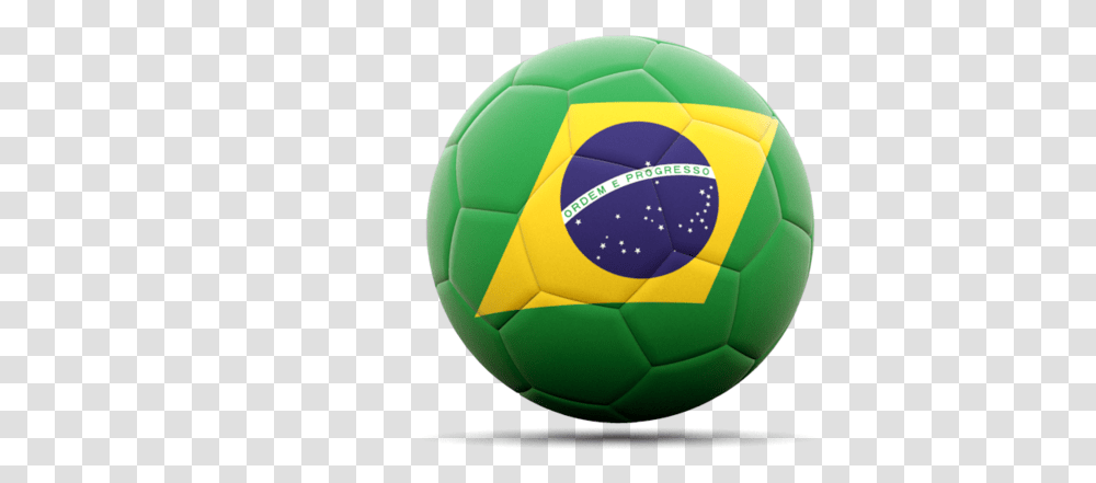 Football Icon Illustration Of Flag Brazil Brazil Flag With Football, Soccer Ball, Team Sport, Sports Transparent Png