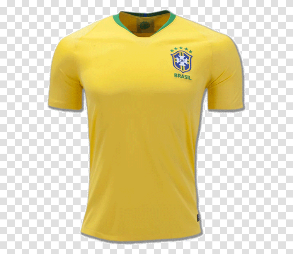 Football Jersey Brazil Jersey, Apparel, Shirt, T-Shirt Transparent Png