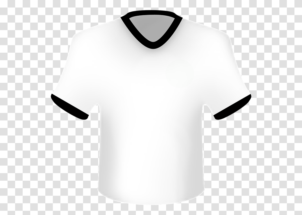Football Jersey T Shirt White T Shirt Template Back, Clothing, Apparel, T-Shirt, Sleeve Transparent Png