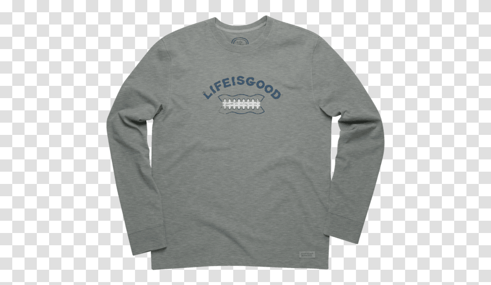 Football Laces Long Sleeve Crusher Tee Life Is Good Halloween Long Sleeve T Shirts, Clothing, Apparel, Sweatshirt, Sweater Transparent Png