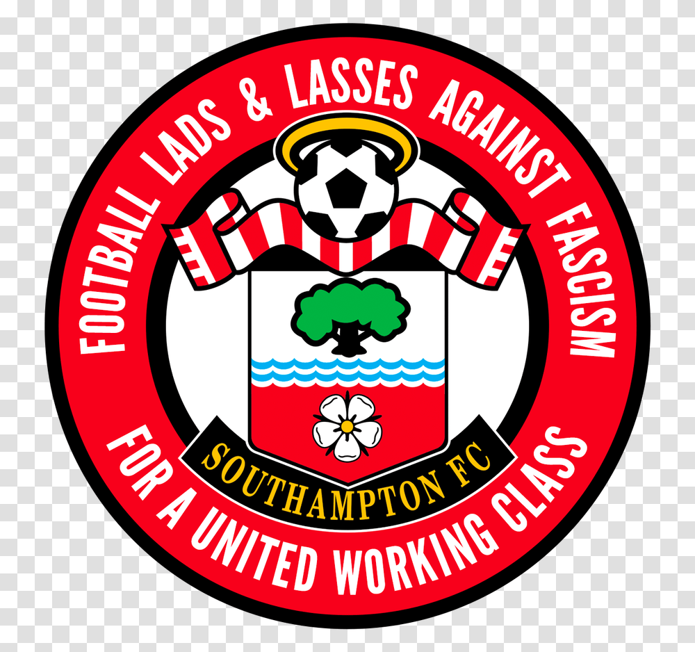 Football Lads Lasses Against Fascism Southampton Fc Logo, Symbol, Trademark, Badge, Emblem Transparent Png