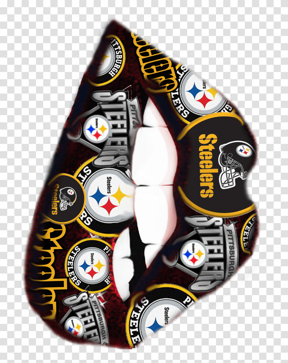 Football Lips Steelers Pittsburgh Steelers, Skateboard, Sport, Sports, Clothing Transparent Png