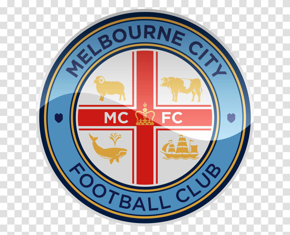 Football Logos Actual Original Quality Melbourne City Logo, Symbol, Trademark, Badge, Emblem Transparent Png
