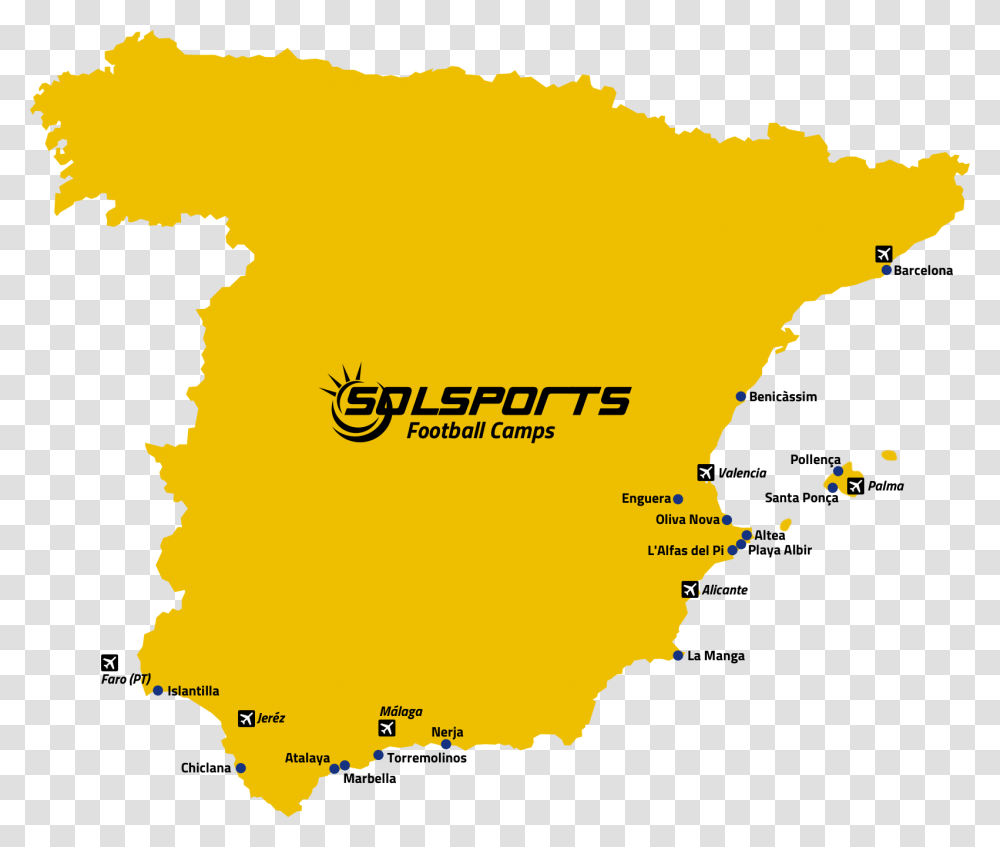 Football Map Of Spain All Spanish Football Regions, Poster Transparent Png