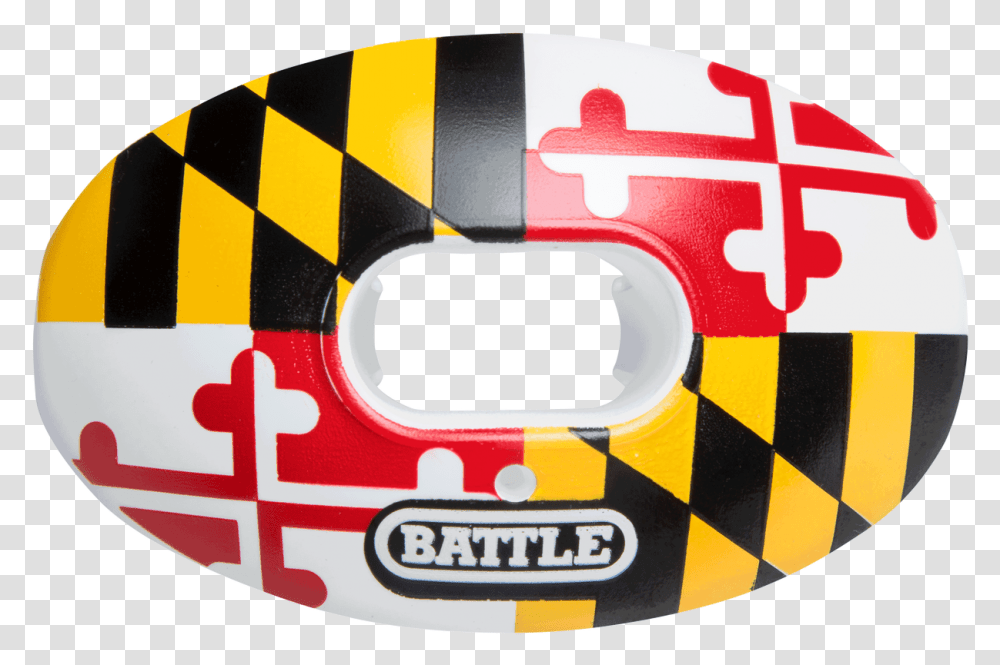 Football Mouthguard Yellow Black Red White Flag, Text, Cassette Transparent Png