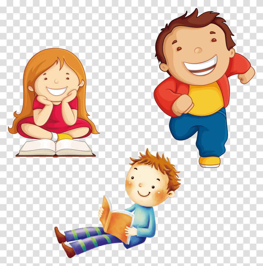 Football Player Child Clip, Reading, Book Transparent Png