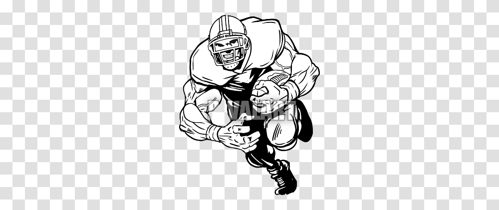 Football Player Clipart Black And White Free, Person, People, Helmet Transparent Png
