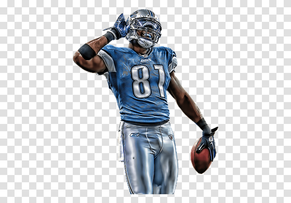 Football Player Clipart Hq Free Detroit Lions Players, Clothing, Apparel, Helmet, Person Transparent Png