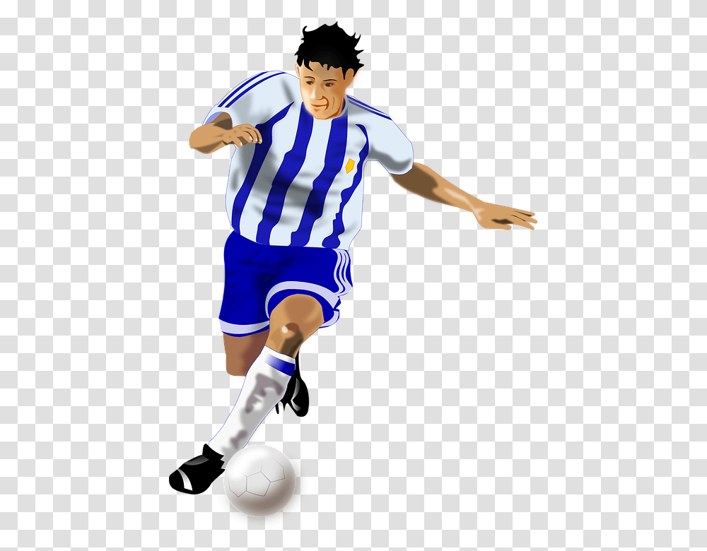 Football Player Clipart Soccer Player Animated, Sphere, Person, Human, People Transparent Png