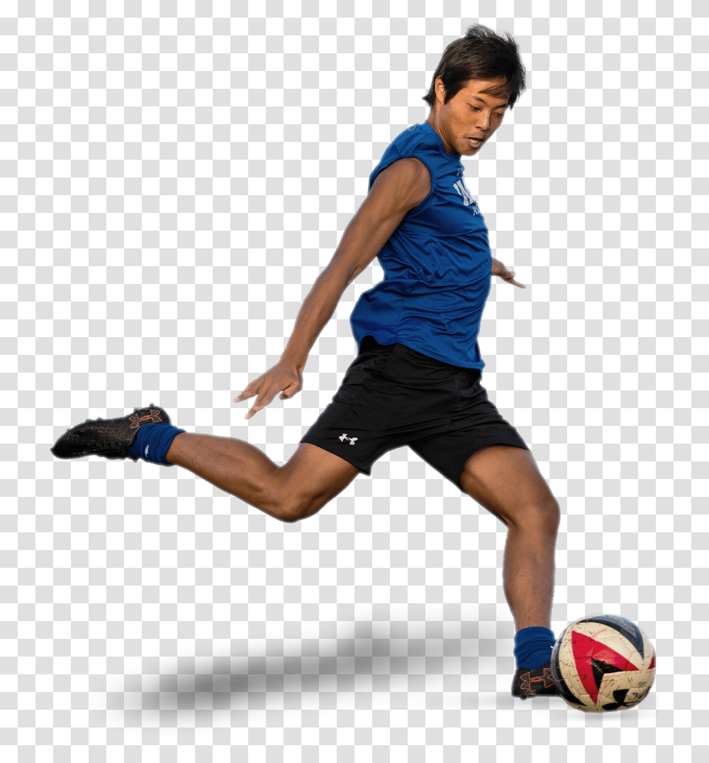 Football Player Kick, Person, Soccer Ball, Team Sport, People Transparent Png