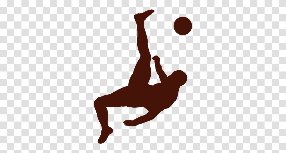 Football Player Kick Scissors Silhouette Football Player, Person, Human, Acrobatic, Gymnastics Transparent Png