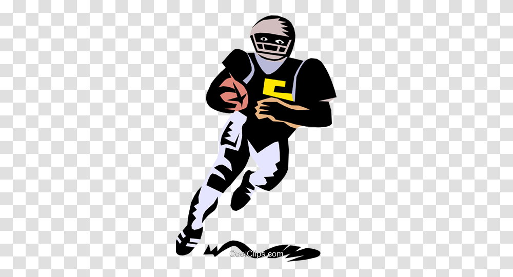 Football Player Royalty Free Vector Clip Art Illustration, Person, People, Stencil Transparent Png