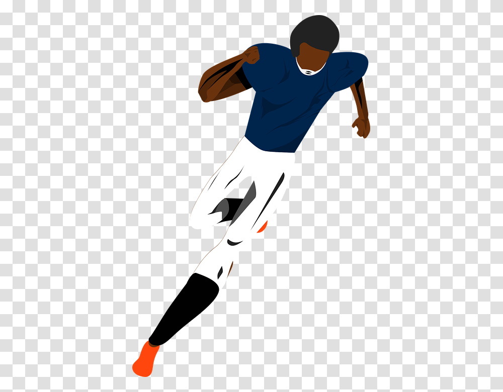 Football Player Running American Football Nfl Player, Apparel, Hand, Person Transparent Png