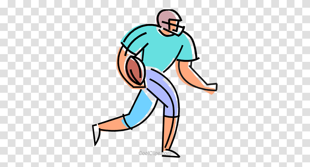 Football Player Running The Ball Royalty Free Vector Clip Art, Sport, Sports, Team Sport, Cricket Transparent Png