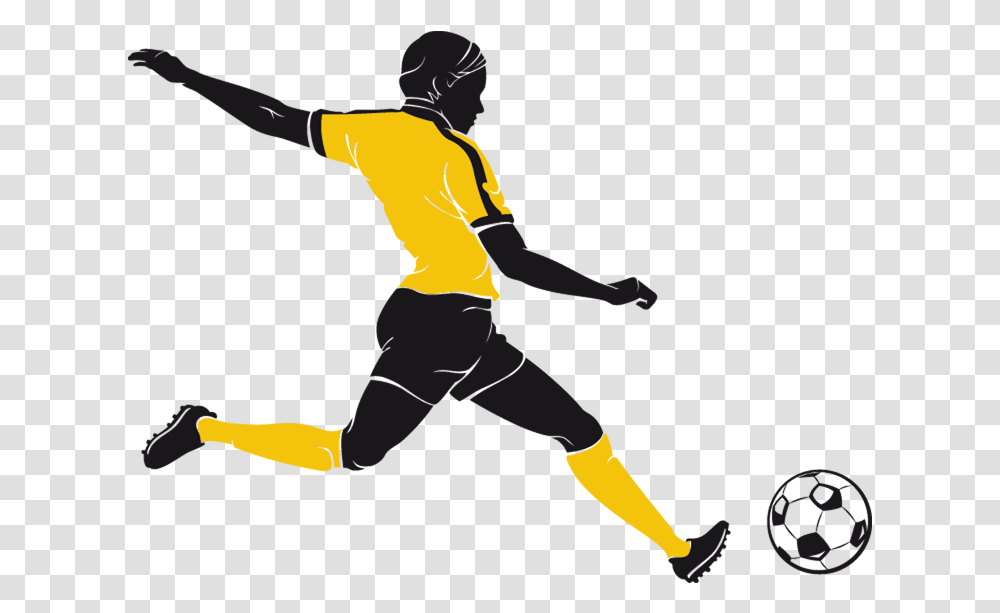 Football Player Silhouette Black Soccer Player, Person, Clothing, People, Sport Transparent Png
