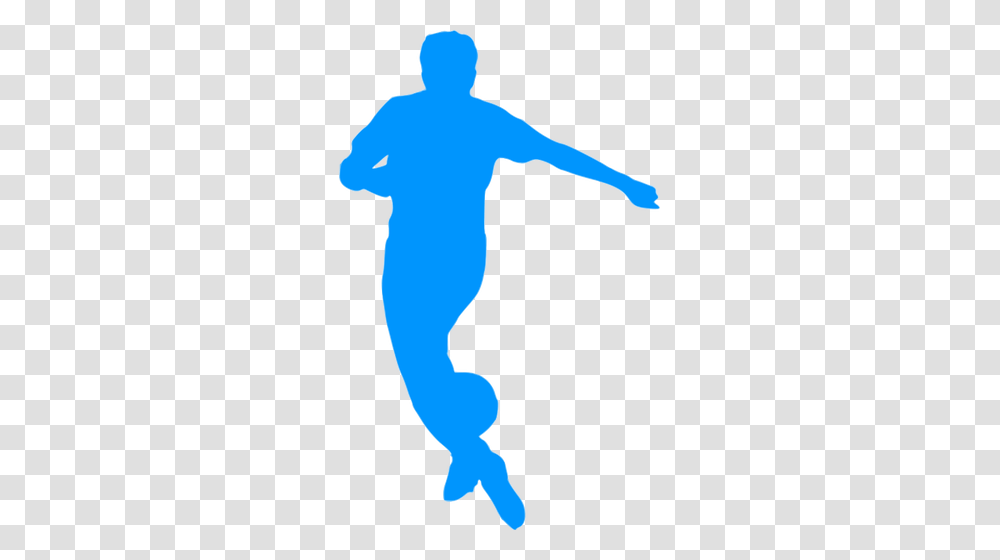 Football Player Silhouette Blue Color, Animal, Mammal, Sea Life, Person Transparent Png