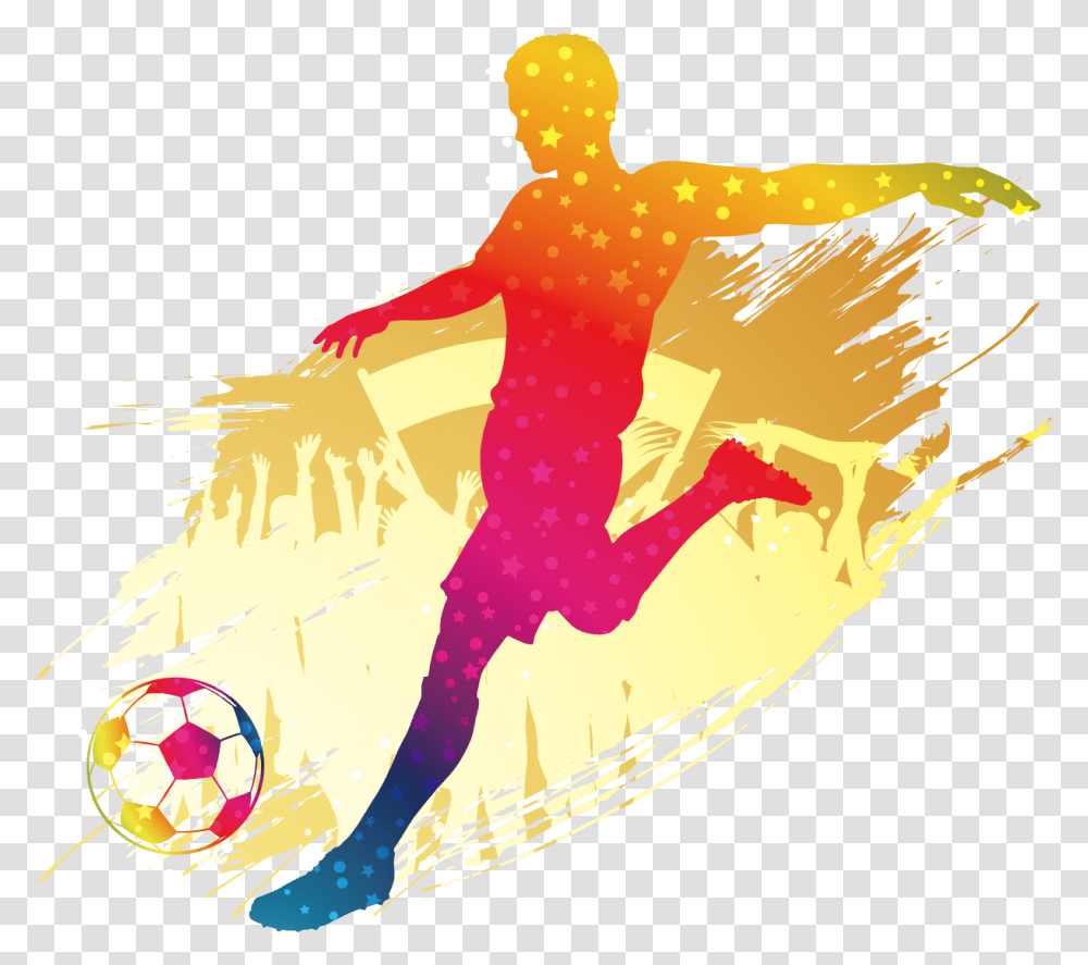 Football Player Silhouette Clip Art Silueta Jugadores Soccer Player Silhouette, Person, Human, Leisure Activities, Flare Transparent Png