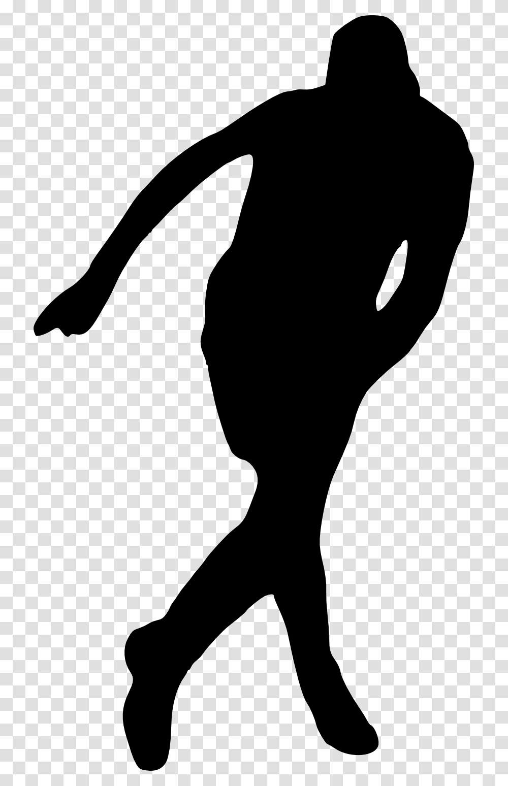 Football Player Silhouette, Person, Human, Stencil, Kneeling Transparent Png