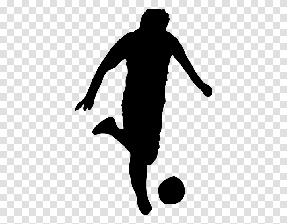Football Player Silhouette, Person, People, Team Sport, Kicking Transparent Png