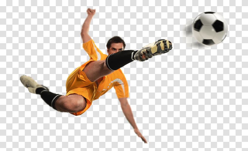 Football Player Sport Na Biaym Tle, Person, Soccer Ball, Team Sport, People Transparent Png