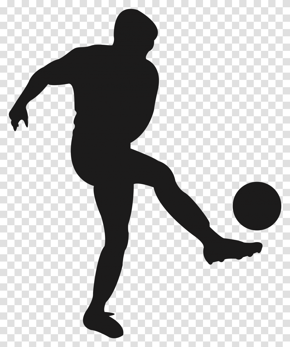 Football Player Sport Silhouette Jogador De Futebol, Person, Human, Dance, Leisure Activities Transparent Png