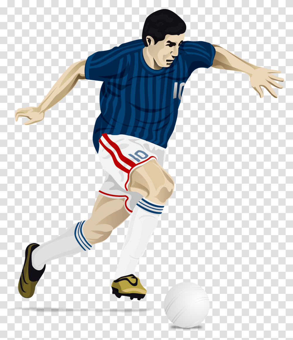 Football Player Vector Free Downloads Soccer Player Vector, Person, People, Team Sport, Shorts Transparent Png