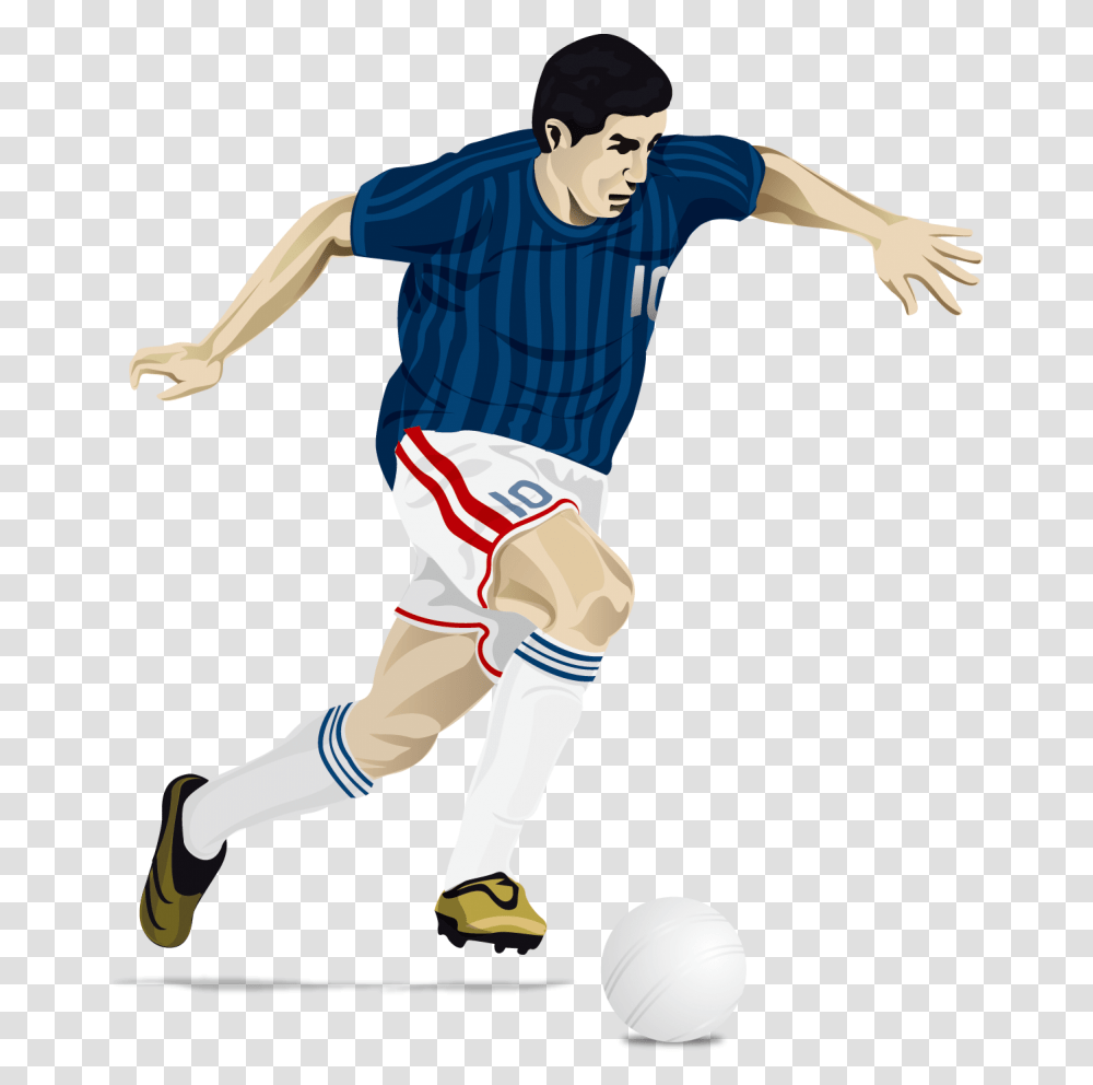 Football Player Vector Soccer Player Clipart Vector Football Player, Person, People, Sphere, Shorts Transparent Png