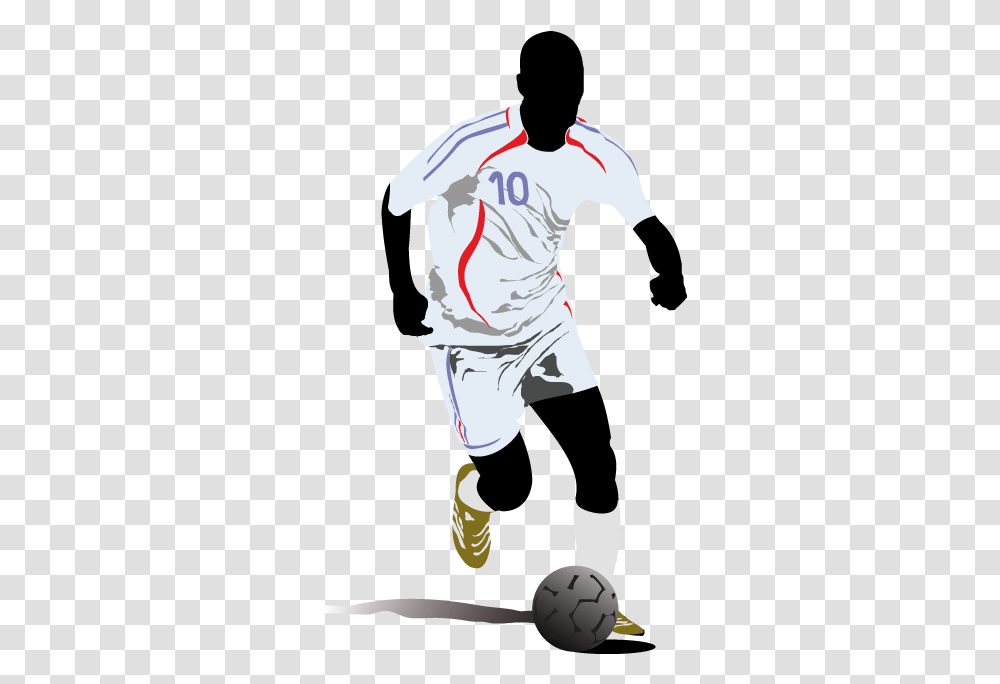 Football Player Wall Decal Soccer Player Vector, Soccer Ball, Team Sport, Person, People Transparent Png