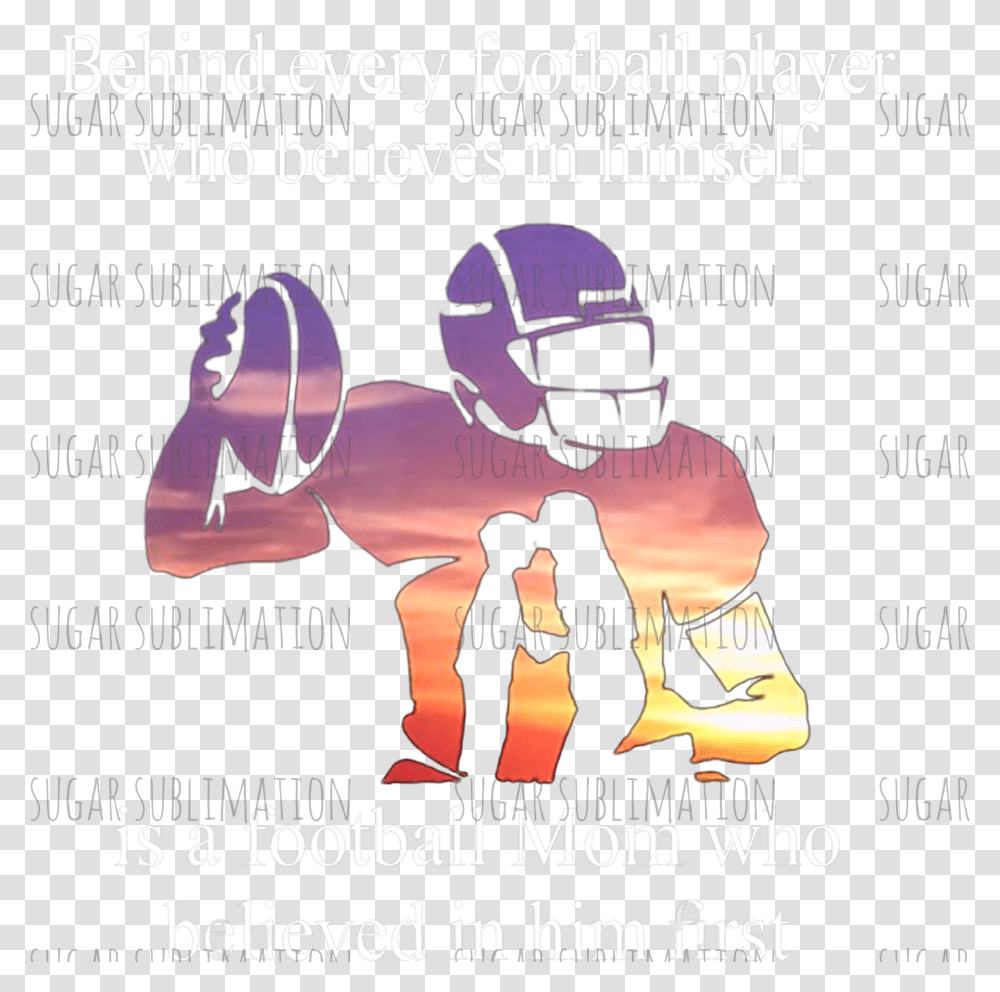 Football Player With Mom Silhouette, Advertisement, Poster, Flyer, Paper Transparent Png