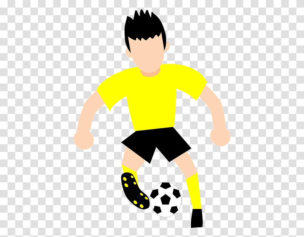 Football Players Cartoon Soccer Game, Person, Human, Stencil, People Transparent Png