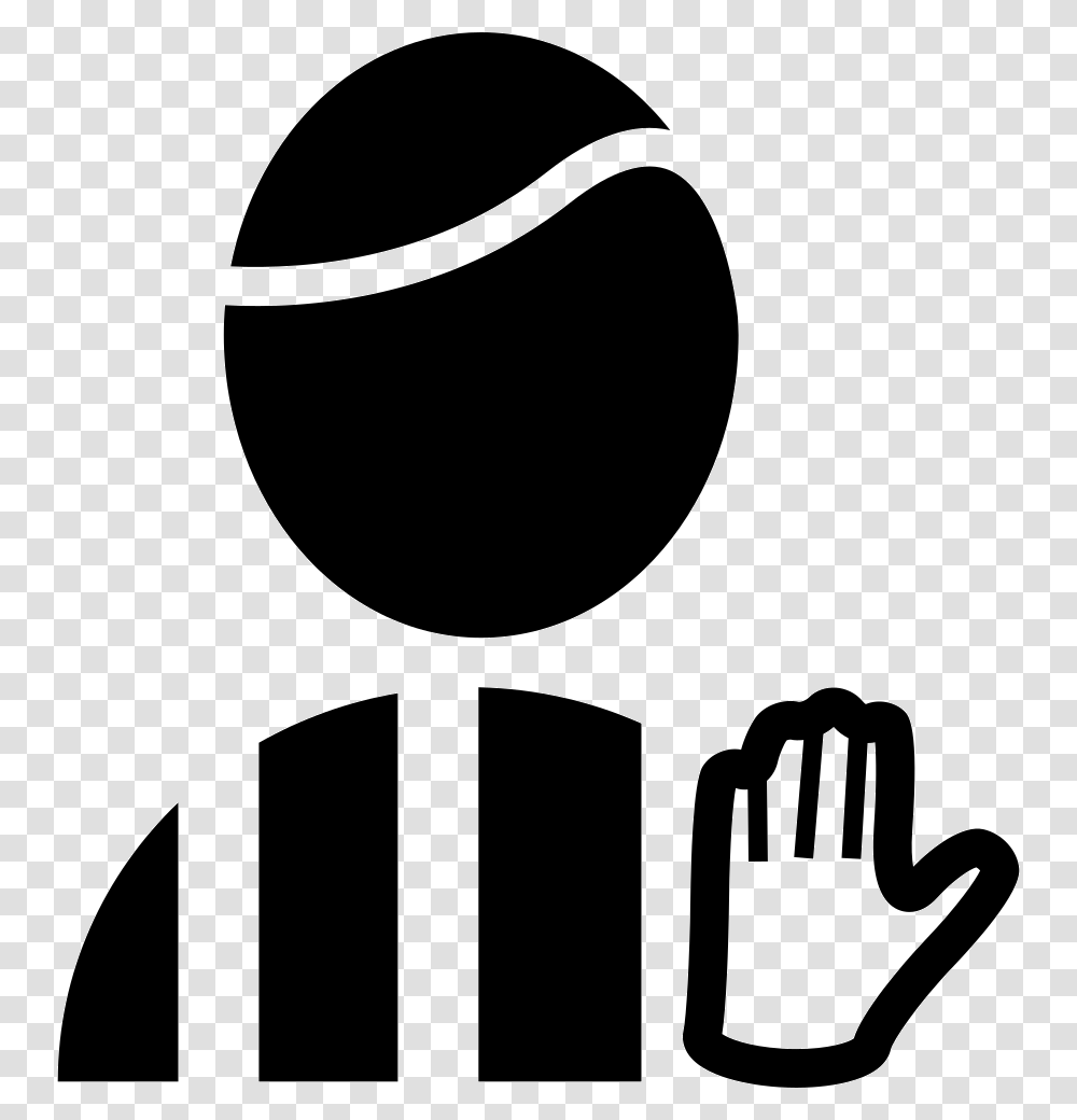 Football Referee With Hand Signal Arbitro, Crowd, Sport, Sports, Stencil Transparent Png