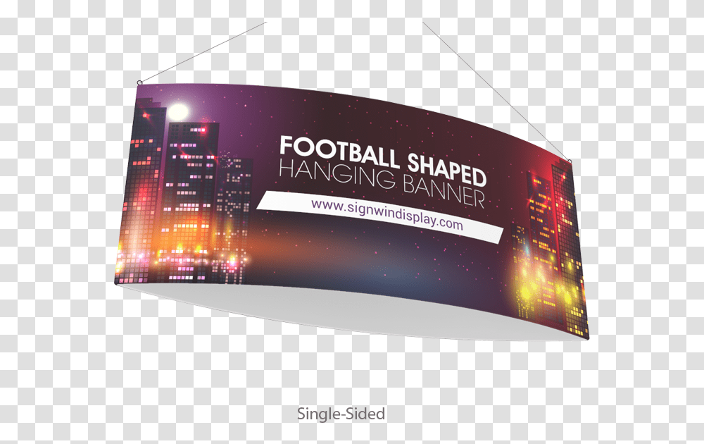 Football Shaped Hanging Banner Fabric Horizontal, Scoreboard, Text, Paper, Advertisement Transparent Png