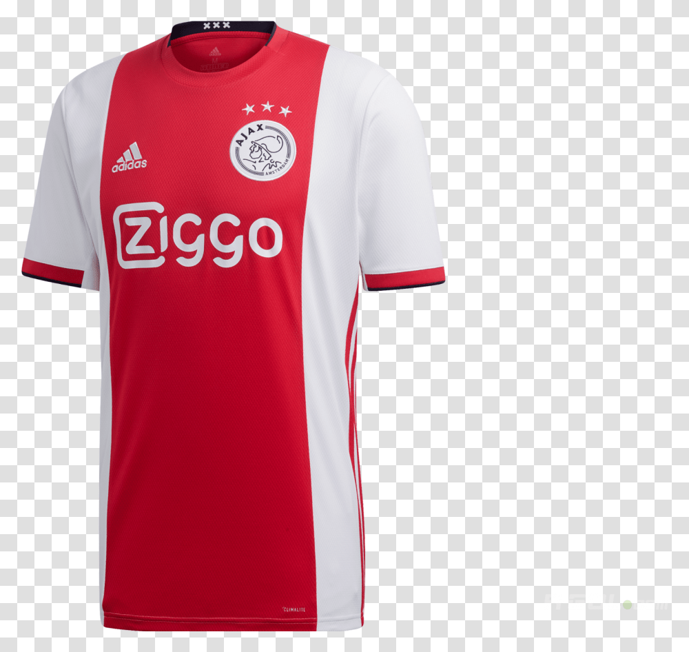 Football Shirt Adidas Ajax Amsterdam Home Ei7382 Ajax Jersey 19, Apparel, T-Shirt, Person Transparent Png