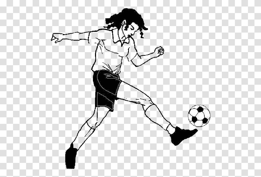 Football Sport Animation Kick Animation Girl Playing Soccer, Person, Human, Soccer Ball, Team Sport Transparent Png