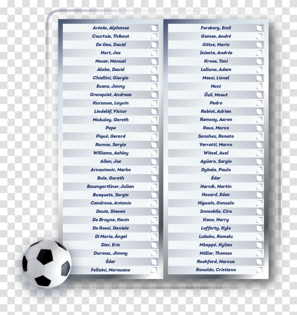 Football Superstar Stickers Panini Download Checklist Adrenalyn Plus 2019, Page, Soccer Ball, Team Sport Transparent Png