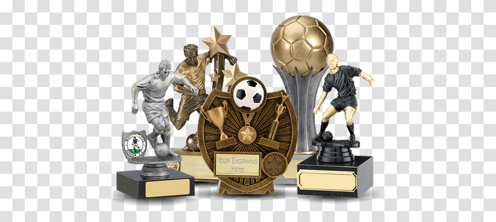 Football Trophies With Free Engraving Premier Blog Football Trophies And Medals, Trophy, Person, Human, Soccer Ball Transparent Png