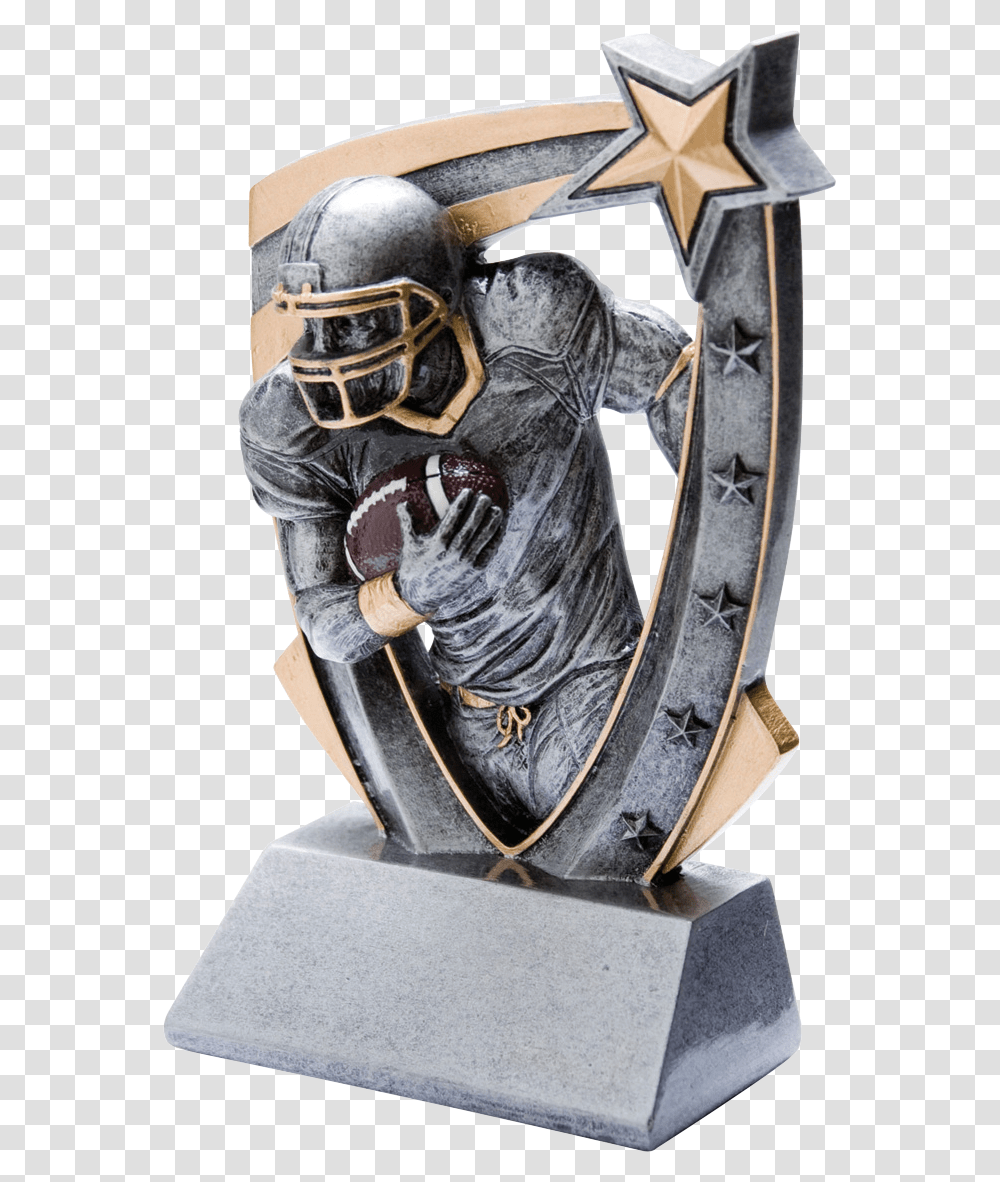 Football Trophy, Helmet, Person, Figurine Transparent Png