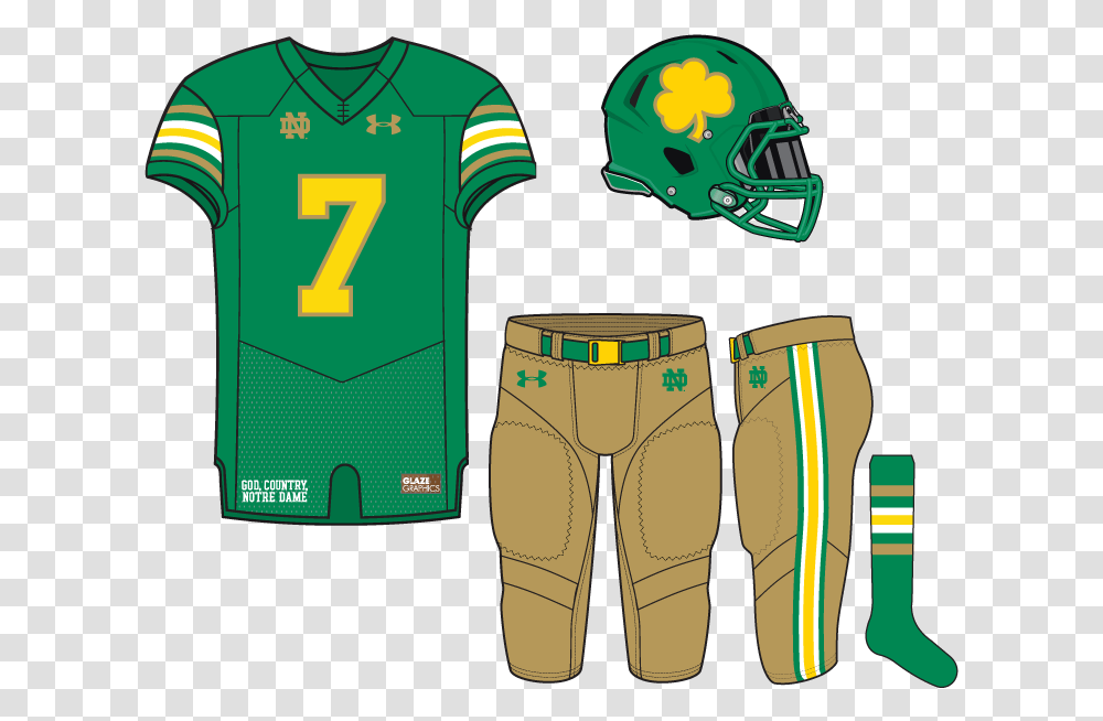 Football Uniforms Notre Dame Football Uniforms Redesigned, Clothing, Shirt, Jersey, Helmet Transparent Png