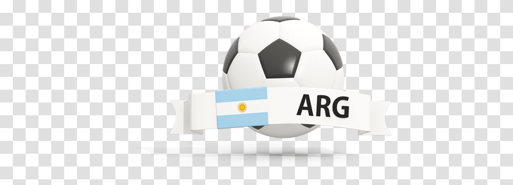 Football With Banner Illustration Of Flag Argentina Flag, Soccer Ball, Team Sport, Sports Transparent Png
