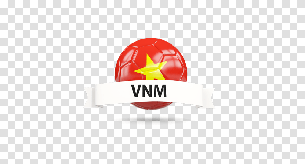Football With Flag And Banner Illustration Of Flag Of Vietnam, Logo, Trademark Transparent Png