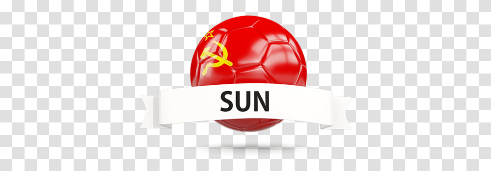 Football With Flag And Banner Illustration Of Graphic Design, Clothing, Apparel, Helmet, Hardhat Transparent Png